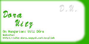 dora uitz business card